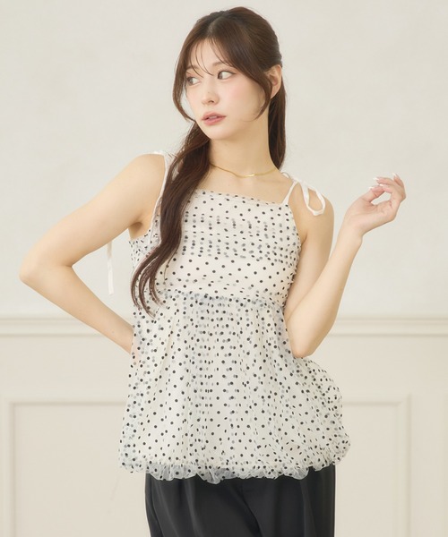 Ambre Neige(アンブルネージュ)の「2way assortment balloon blouse / 2WAYアソートバルーンブラウス(シャツ/ブラウス・レディース・ホワイト系その他/オフホワイト/ブラック系その他・FREE)」の2枚目の写真