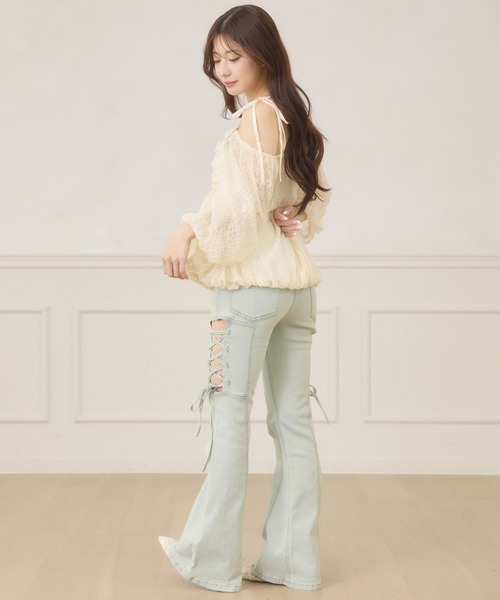 Ambre Neige(アンブルネージュ)の「2way assortment balloon blouse / 2WAYアソートバルーンブラウス(シャツ/ブラウス・レディース・ホワイト系その他/オフホワイト/ブラック系その他・FREE)」の4枚目の写真