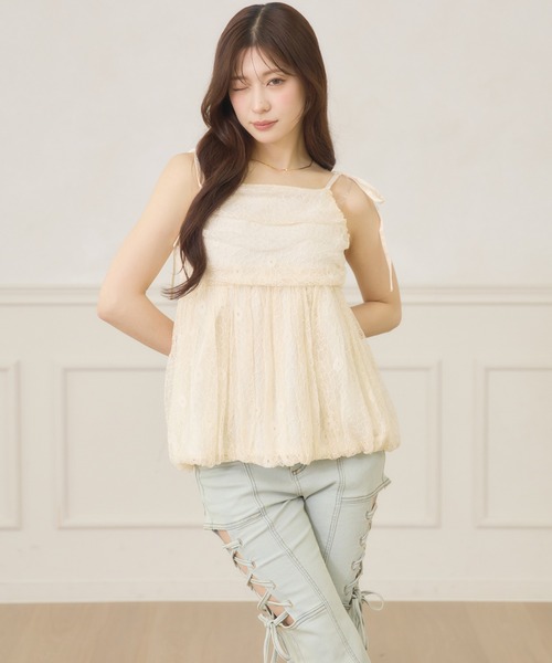 Ambre Neige(アンブルネージュ)の「2way assortment balloon blouse / 2WAYアソートバルーンブラウス(シャツ/ブラウス・レディース・ホワイト系その他/オフホワイト/ブラック系その他・FREE)」の5枚目の写真