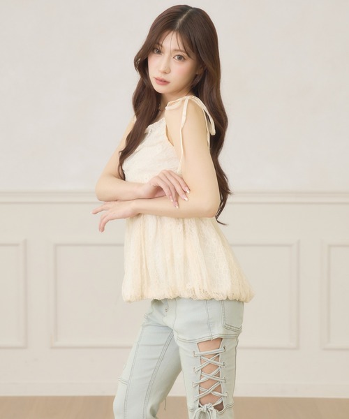 Ambre Neige(アンブルネージュ)の「2way assortment balloon blouse / 2WAYアソートバルーンブラウス(シャツ/ブラウス・レディース・ホワイト系その他/オフホワイト/ブラック系その他・FREE)」の6枚目の写真