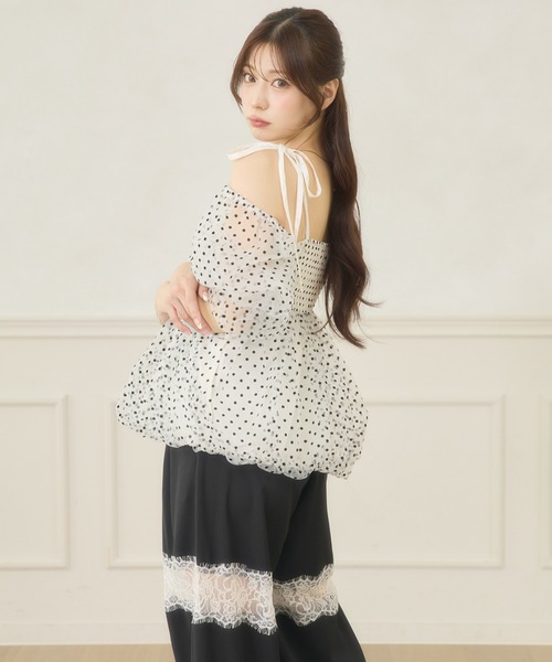 Ambre Neige(アンブルネージュ)の「2way assortment balloon blouse / 2WAYアソートバルーンブラウス(シャツ/ブラウス・レディース・ホワイト系その他/オフホワイト/ブラック系その他・FREE)」の16枚目の写真
