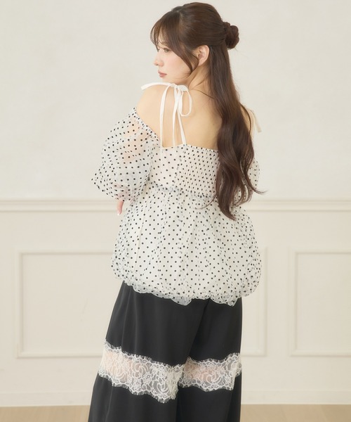 Ambre Neige(アンブルネージュ)の「2way assortment balloon blouse / 2WAYアソートバルーンブラウス(シャツ/ブラウス・レディース・ホワイト系その他/オフホワイト/ブラック系その他・FREE)」の17枚目の写真