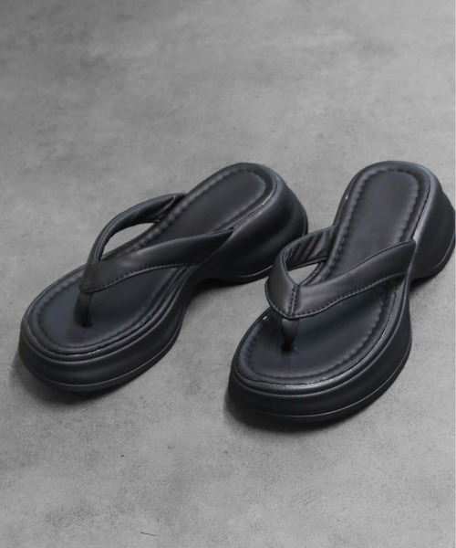 THE CELL.(ザセルドット)の「厚底サンダル PLATFORM SANDALS(サンダル・レディース・ブラック・35/37/39)」の9枚目の写真