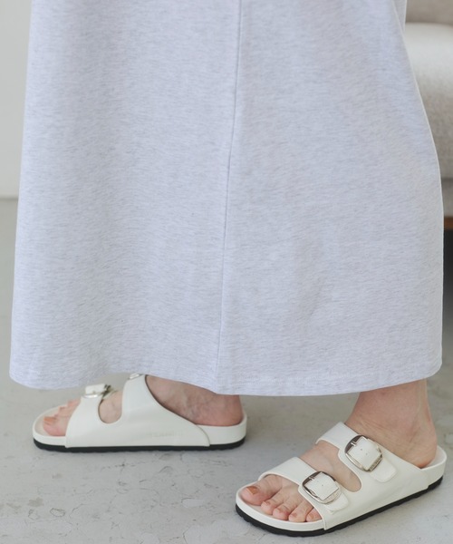 ANGIE（アンジー）の「配色 レイヤード Tシャツ ワンピース / バイカラー コットン 半袖 ワンピース / 夏服（ワンピース・レディース・ベージュ/ライトグレー/ブラック・FREE）」の15枚目の写真