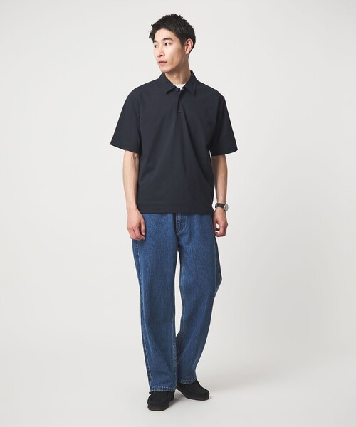 green label relaxing（グリーンレーベルリラクシング）の「Somarti カノコ 半袖 ポロシャツ -遮熱・UVカット・吸水速乾-（ポロシャツ・メンズ・ネイビー/ブラック/ターコイズブルー系・M/S/L/XL）」の8枚目の写真