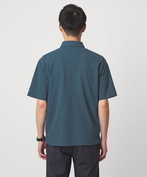 green label relaxing（グリーンレーベルリラクシング）の「Somarti カノコ 半袖 ポロシャツ -遮熱・UVカット・吸水速乾-（ポロシャツ・メンズ・ネイビー/ブラック/ターコイズブルー系・M/S/L/XL）」の11枚目の写真