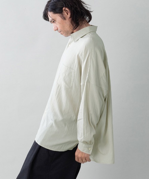 EGO TRIPPING（エゴトリッピング）の「ms6559-GATHER-SHIRTS ギャザーシャツ(616720)（シャツ/ブラウス・メンズ・ブラウン/ブラック/アイボリー・48/46）」の22枚目の写真