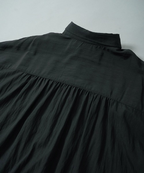 EGO TRIPPING（エゴトリッピング）の「ms6559-GATHER-SHIRTS ギャザーシャツ(616720)（シャツ/ブラウス・メンズ・ブラウン/ブラック/アイボリー・48/46）」の4枚目の写真