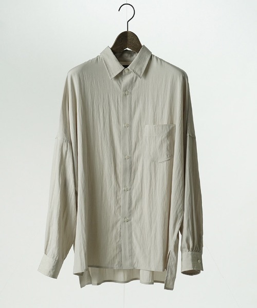 EGO TRIPPING（エゴトリッピング）の「ms6559-GATHER-SHIRTS ギャザーシャツ(616720)（シャツ/ブラウス・メンズ・ブラウン/ブラック/アイボリー・48/46）」の5枚目の写真