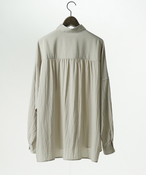 EGO TRIPPING（エゴトリッピング）の「ms6559-GATHER-SHIRTS ギャザーシャツ(616720)（シャツ/ブラウス・メンズ・ブラウン/ブラック/アイボリー・48/46）」の6枚目の写真
