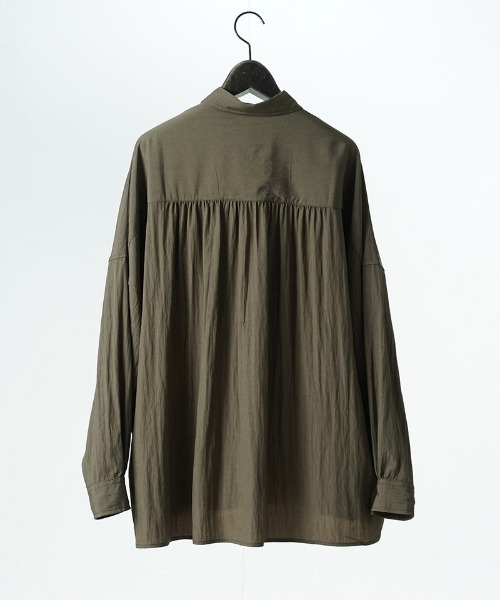 EGO TRIPPING（エゴトリッピング）の「ms6559-GATHER-SHIRTS ギャザーシャツ(616720)（シャツ/ブラウス・メンズ・ブラウン/ブラック/アイボリー・48/46）」の14枚目の写真
