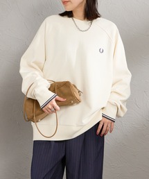 【WEB限定】[FRED PERRY/フレッドペリー] ティップライン ワンポイントロゴ刺繍ラグランスウェット