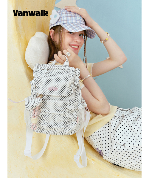 VANWALK（バンウォーク）の「Cloud Reedition Mini Backpack [Dot White]（バックパック/リュック・レディース・ホワイト・FREE）」の2枚目の写真