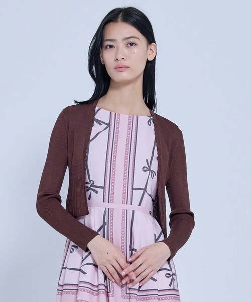 TOCCA(トッカ)の「EYELET AJISAI ボレロ(カーディガン/ボレロ・レディース・ブラウン系/レッド系・SMALL/MEDIUM)」の1枚目の写真