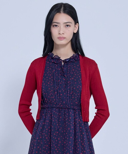 TOCCA(トッカ)の「EYELET AJISAI ボレロ(カーディガン/ボレロ・レディース・ブラウン系/レッド系・SMALL/MEDIUM)」の2枚目の写真