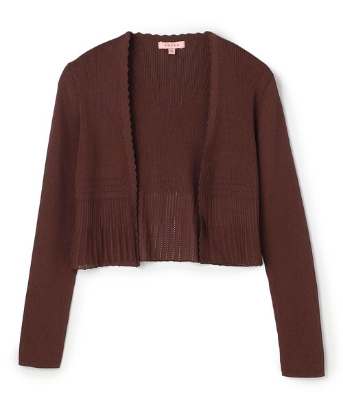 TOCCA(トッカ)の「EYELET AJISAI ボレロ(カーディガン/ボレロ・レディース・ブラウン系/レッド系・SMALL/MEDIUM)」の15枚目の写真