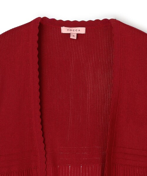 TOCCA(トッカ)の「EYELET AJISAI ボレロ(カーディガン/ボレロ・レディース・ブラウン系/レッド系・SMALL/MEDIUM)」の4枚目の写真