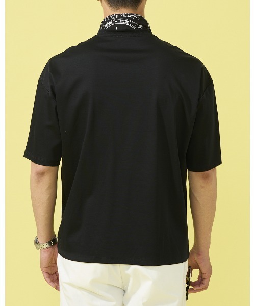 DoCLASSE( ドゥクラッセ)の「接触冷感・綿100%オーバーサイズT・5分袖(Tシャツ/カットソー・メンズ・ブラック/チャコール/ホワイト/ネイビー/ブルーグレー・S/L/M/LL)」の12枚目の写真