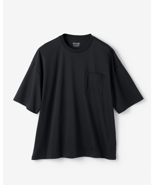 DoCLASSE( ドゥクラッセ)の「接触冷感・綿100%オーバーサイズT・5分袖(Tシャツ/カットソー・メンズ・ブラック/チャコール/ホワイト/ネイビー/ブルーグレー・S/L/M/LL)」の14枚目の写真