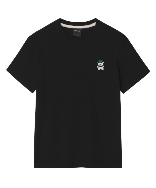 OKSTAR(オクスター)の「バックパッククマ刺繍半袖(Tシャツ/カットソー・レディース・ネイビー/グレー/ライトグレー/ダークグリーン/ブラック/ライトベージュ/クリーム/ダークグレー/カーキ/ホワイト/ダークブルー・SMALL/MEDIUM/LARGE/X-LARGE/2XL/3XL/4XL)」の12枚目の写真