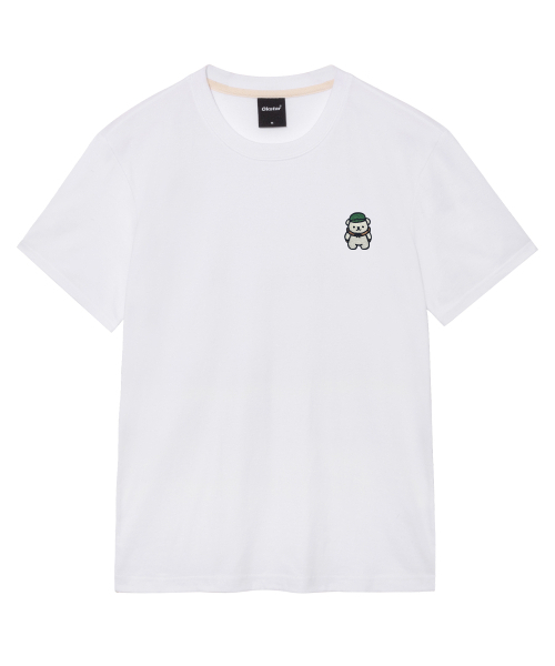 OKSTAR(オクスター)の「バックパッククマ刺繍半袖(Tシャツ/カットソー・レディース・ネイビー/グレー/ライトグレー/ダークグリーン/ブラック/ライトベージュ/クリーム/ダークグレー/カーキ/ホワイト/ダークブルー・SMALL/MEDIUM/LARGE/X-LARGE/2XL/3XL/4XL)」の16枚目の写真