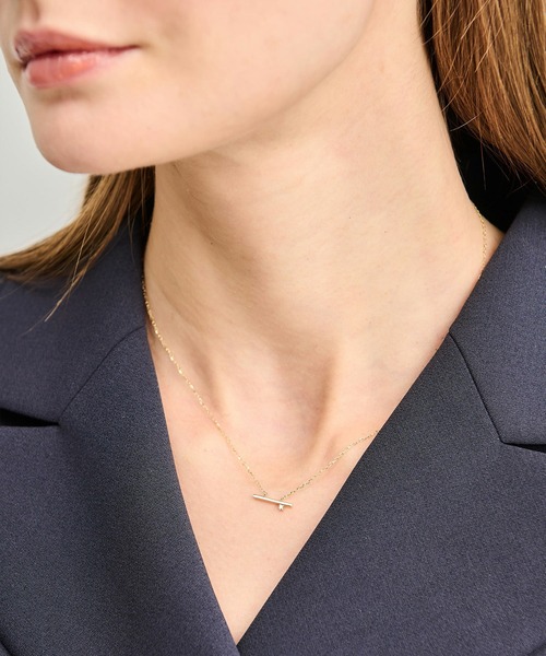 Hirotaka / モスキート ダイヤモンドバーネックレス《ESTNATION