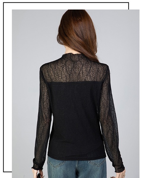 witch(ウイッチ)の「プチハイネックレーストップス(シャツ/ブラウス・レディース・ブラック/ベージュ・M/L/XL)」の17枚目の写真