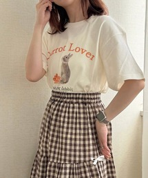 うさぎキャロット半袖Tシャツ(hsyd)