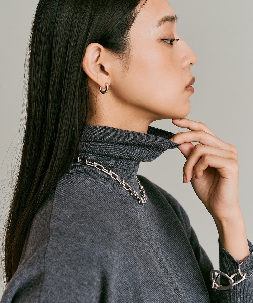 W:Huku(フーク)の「【W:Huku / ウールミックスライトニット】ペプラム トップス / Wool-Blend Lightweight Knit Peplum Top(ニット/セーター・レディース・ブラウン/チャコール/ライトグレー/ブラック・FREE)」の19枚目の写真