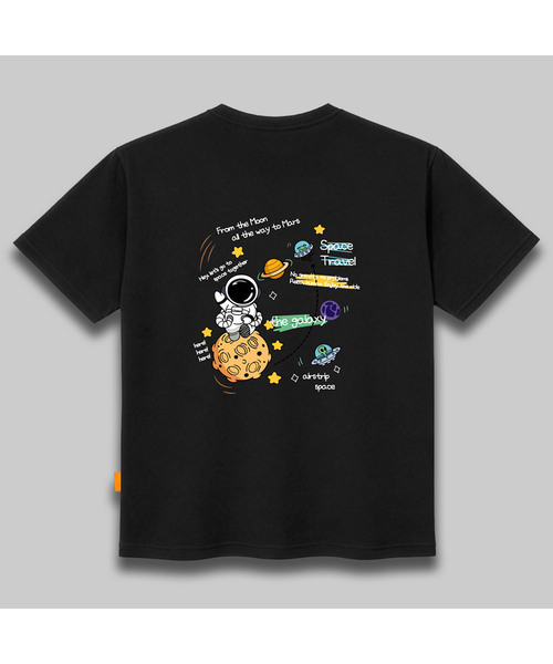 LLAMO（エラモ）の「スペーストラベル 半袖Tシャツ 男女共用 ビッグサイズ（Tシャツ/カットソー・メンズ・ブラック/ベージュ/ホワイト/レッド・2XL/4XL/3XL/SMALL/X-LARGE/LARGE/MEDIUM）」の3枚目の写真