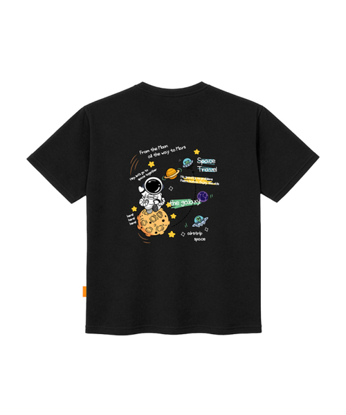LLAMO（エラモ）の「スペーストラベル 半袖Tシャツ 男女共用 ビッグサイズ（Tシャツ/カットソー・メンズ・ブラック/ベージュ/ホワイト/レッド・2XL/4XL/3XL/SMALL/X-LARGE/LARGE/MEDIUM）」の5枚目の写真