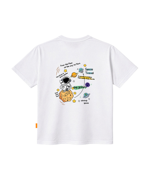 LLAMO（エラモ）の「スペーストラベル 半袖Tシャツ 男女共用 ビッグサイズ（Tシャツ/カットソー・メンズ・ブラック/ベージュ/ホワイト/レッド・2XL/4XL/3XL/SMALL/X-LARGE/LARGE/MEDIUM）」の6枚目の写真