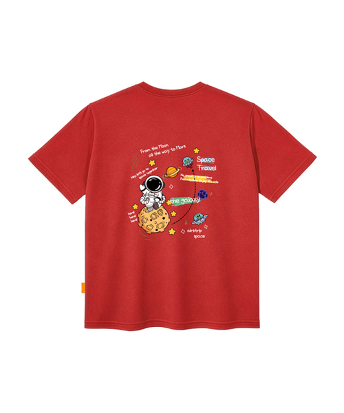 LLAMO（エラモ）の「スペーストラベル 半袖Tシャツ 男女共用 ビッグサイズ（Tシャツ/カットソー・メンズ・ブラック/ベージュ/ホワイト/レッド・2XL/4XL/3XL/SMALL/X-LARGE/LARGE/MEDIUM）」の7枚目の写真