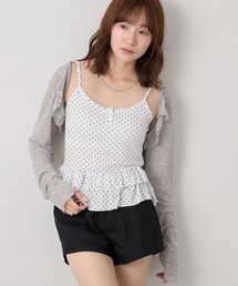 mline（エムライン）の「[mline]シアーフーディーボレロ（Tシャツ/カットソー）」