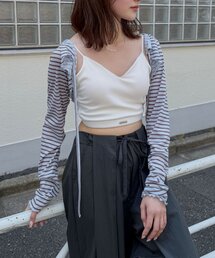 mline（エムライン）の「[mline]シアーフーディーボレロ（Tシャツ/カットソー）」