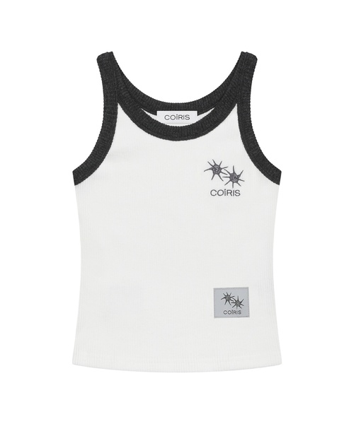 COIRIS（コイリス）の「ロラ スモールロゴ配色スリーブレス (2カラー)（Tシャツ/カットソー・レディース・ブラック/ホワイト・FREE）」の2枚目の写真