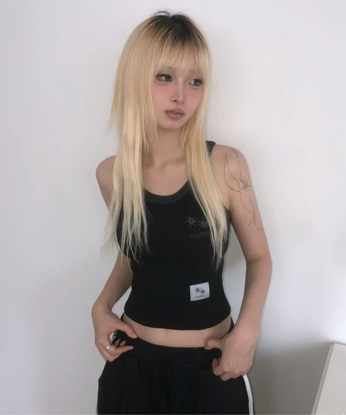 COIRIS（コイリス）の「ロラ スモールロゴ配色スリーブレス (2カラー)（Tシャツ/カットソー・レディース・ブラック/ホワイト・FREE）」の11枚目の写真