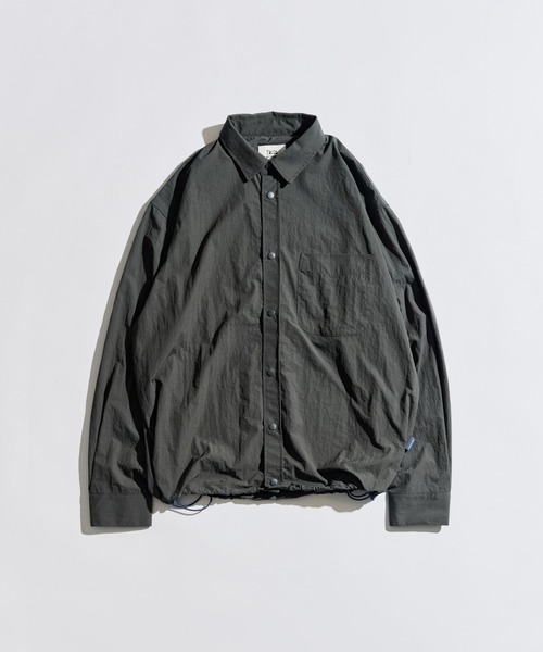 WETTEMPT（ウィテンプト）の「NYLON BICOLOR DRAWSTRING L/S SHIRT / ナイロンバイカラードローコードL/Sシャツ（シャツ/ブラウス・メンズ・グレー/ネイビー/ブラック・MEDIUM/SMALL/LARGE）」の20枚目の写真