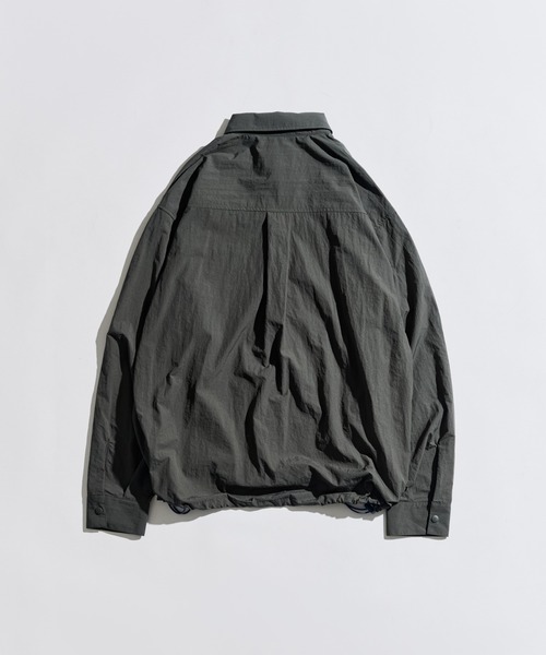 WETTEMPT（ウィテンプト）の「NYLON BICOLOR DRAWSTRING L/S SHIRT / ナイロンバイカラードローコードL/Sシャツ（シャツ/ブラウス・メンズ・グレー/ネイビー/ブラック・MEDIUM/SMALL/LARGE）」の21枚目の写真