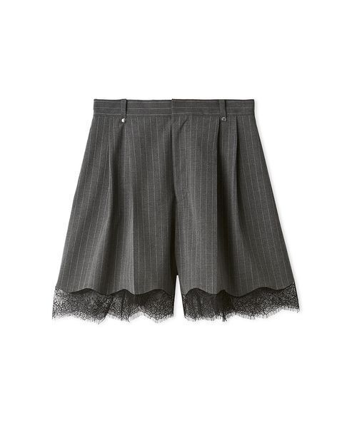 FRAY I.D(フレイアイディー)の「レーストリムショートパンツ(その他パンツ・レディース・チャコールグレー/ブラウン/ネイビー・1/0)」の1枚目の写真