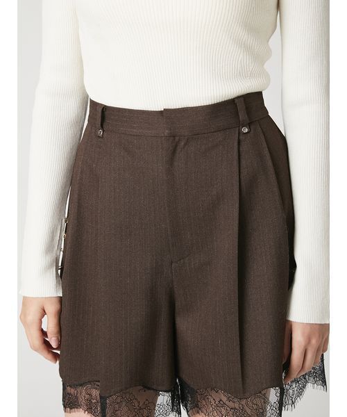 FRAY I.D(フレイアイディー)の「レーストリムショートパンツ(その他パンツ・レディース・チャコールグレー/ブラウン/ネイビー・1/0)」の13枚目の写真