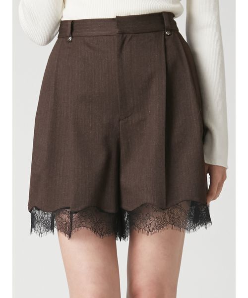 FRAY I.D(フレイアイディー)の「レーストリムショートパンツ(その他パンツ・レディース・チャコールグレー/ブラウン/ネイビー・1/0)」の16枚目の写真