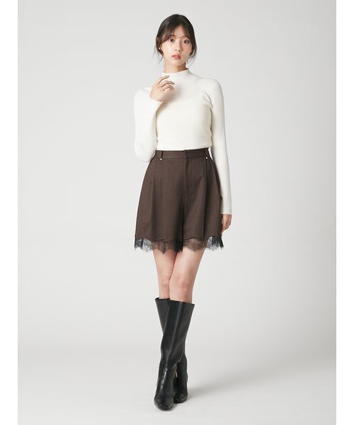 FRAY I.D(フレイアイディー)の「レーストリムショートパンツ(その他パンツ・レディース・チャコールグレー/ブラウン/ネイビー・1/0)」の17枚目の写真