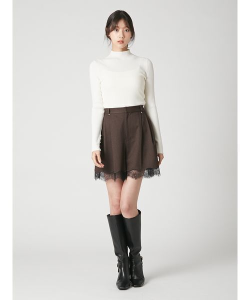 FRAY I.D(フレイアイディー)の「レーストリムショートパンツ(その他パンツ・レディース・チャコールグレー/ブラウン/ネイビー・1/0)」の18枚目の写真
