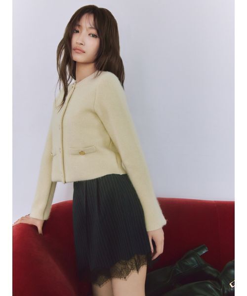 FRAY I.D(フレイアイディー)の「レーストリムショートパンツ(その他パンツ・レディース・チャコールグレー/ブラウン/ネイビー・1/0)」の6枚目の写真