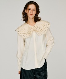 PRANK PROJECT | 【2026Autumn Pre-Order】エンブロイダリースカラップカラーブラウス / Embroidery Scallop Collar Blouse(シャツ/ブラウス)