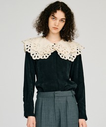 PRANK PROJECT | 【2026Autumn Pre-Order】エンブロイダリースカラップカラーブラウス / Embroidery Scallop Collar Blouse(シャツ/ブラウス)