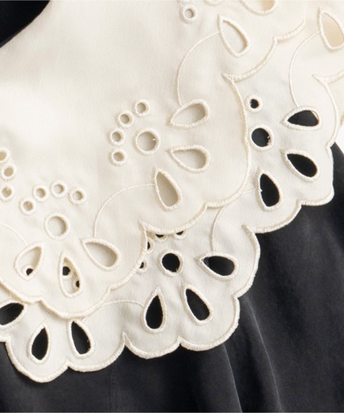 PRANK PROJECT（プランクプロジェクト）の「【2026Autumn Pre-Order】エンブロイダリースカラップカラーブラウス / Embroidery Scallop Collar Blouse（シャツ/ブラウス・レディース・ブラック/ホワイト・FREE）」の20枚目の写真