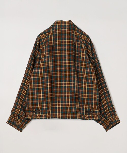 caban(キャバン)の「アイリッシュタータンチェック ジップアップブルゾン(ダッフルコート・メンズ・ダークブラウン/カーキ・L/S/M)」の4枚目の写真