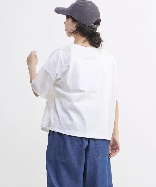 CONVERSE TOKYO(コンバーストウキョウ)の「MESH DOCKING TOPS(Tシャツ/カットソー・レディース・ホワイト/ブラック/グレー・FREE)」の6枚目の写真